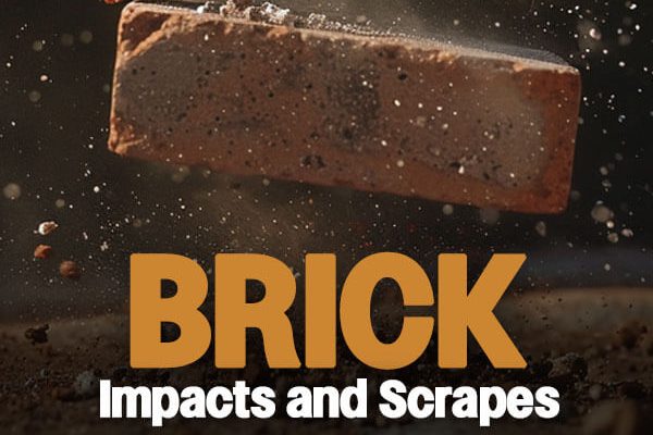 Brick impacts and scrapes sound effects