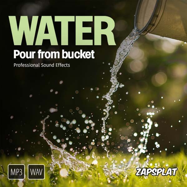 Free water pour from bucket sound effects