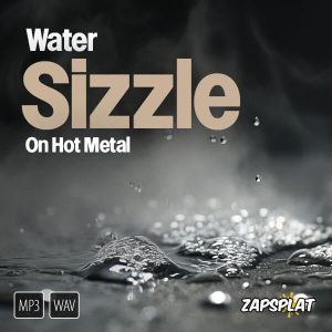 Free water sizzle on hot metal sound effects