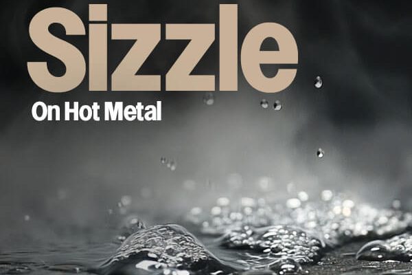 Free water sizzle on hot metal sound effects