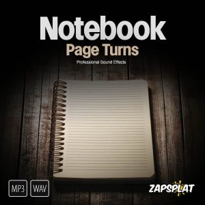 Free notebook page turn sound effects