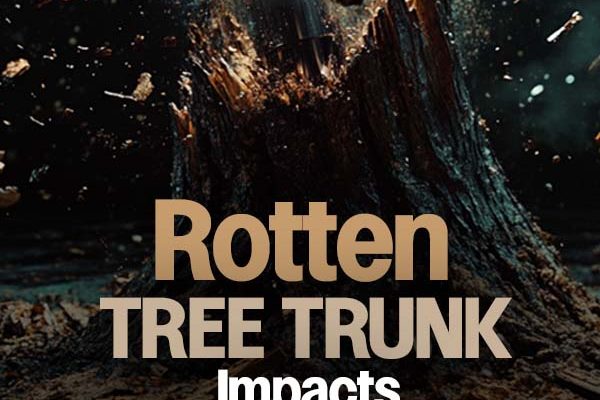 Free rotten tree trunk impact sound effects