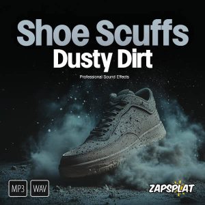 Footsteps, shoe scuffs in dusty dirt sound effects