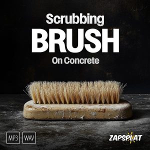 Scrubbing brush on concrete sound effects