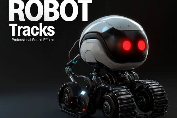 Science fiction small robot tracks sound effects