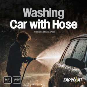 Washing car with hose sound effects