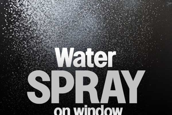 Water spray on window sound effects